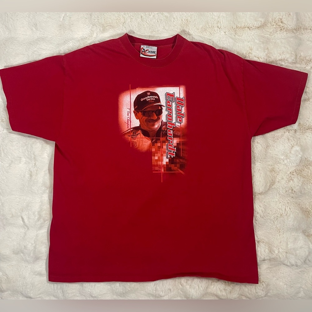 Size L Vintage Y2K Dale Earnhardt Chase Authentics T-Shirt Double‎ Sided NASCAR